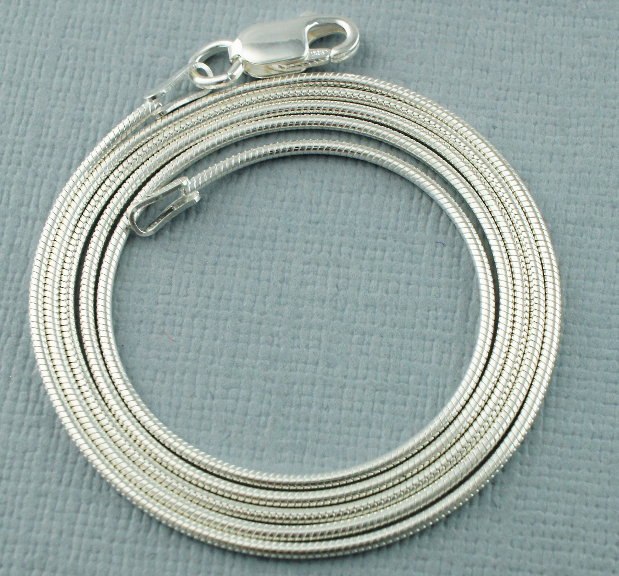 3mm Silver Snake Chain Necklace, Mens Silver Snake Chain, Silver