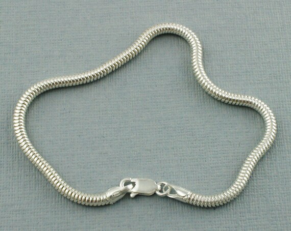 Silver Snake Chain Bracelet | Sterling Silver Snake Chain