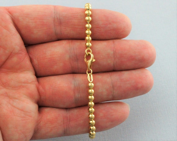 Buy 3mm 14K Gold Filled Bead Bracelet With Clasp Online in India - Etsy