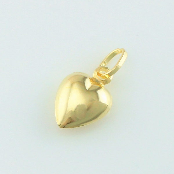 Pendentif Coeur En Or 9ct - Charme Coeur Or Jaune 375