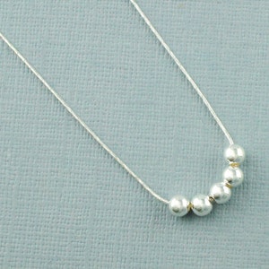 Silver Balls Necklace 925 Sterling Silver Balls & Chain Necklace 18" Inch