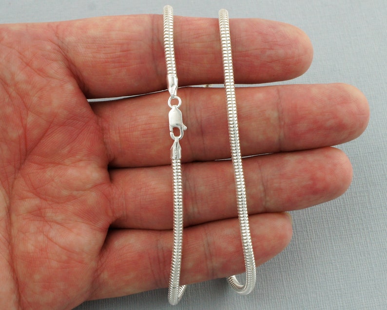 Silver Snake Chain Bracelet Sterling Silver Snake Chain Bracelet 7.5 925 Snake Chain 3mm Snake Chain Bracelet