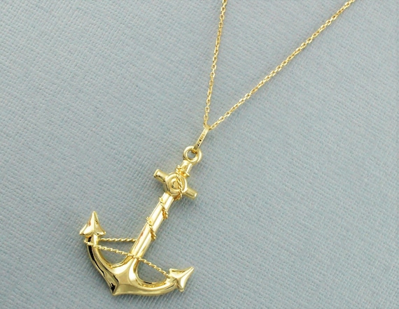 Stylish Anchor Navy Marine Pendant Locket with Rope Chain for Men & Boys  Rhodium, gold Stainless Steel Locket