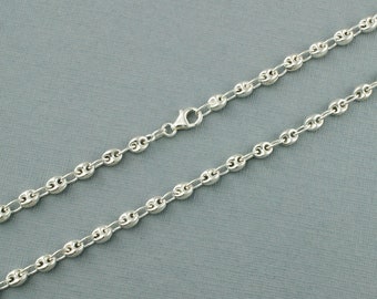 Marinerkedja i 925 sterlingsilver | Ankarkedja | Silverankarpärlkedja | Ankarkedja i massivt silver
