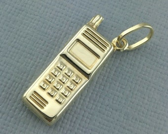 9ct Yellow Gold Mobile Phone Pendant / Charm