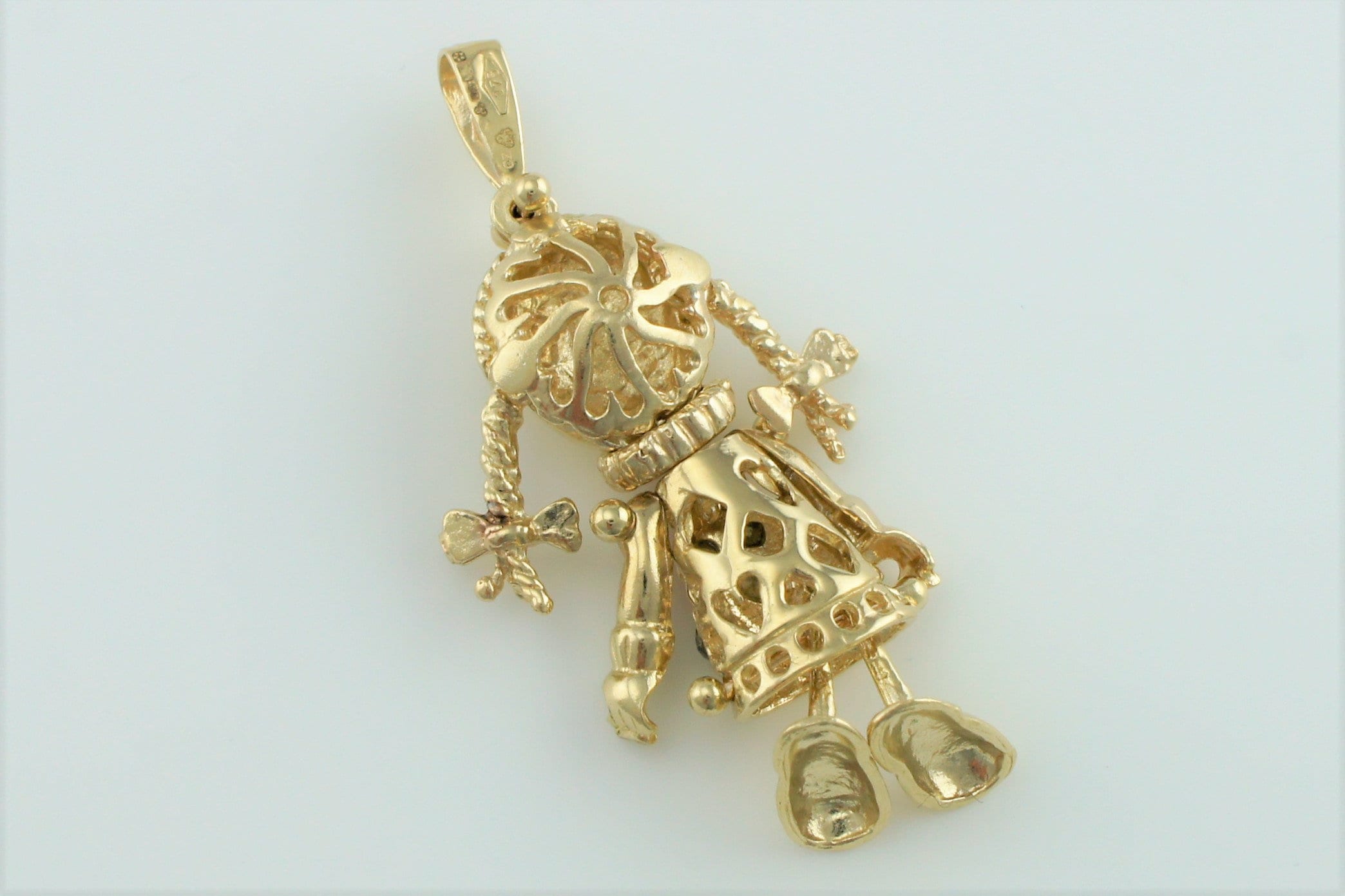 Gold rag doll pendant for best sale sale