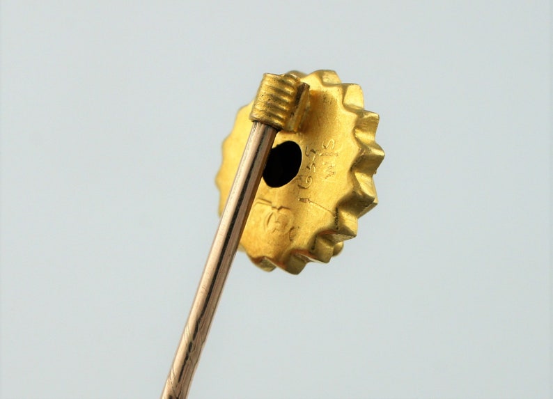 15ct Gold Antique Victorian Yellow Gold Gemstone Stick Pin