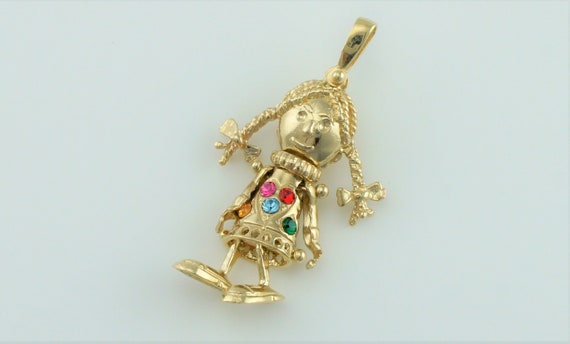 Gold rag doll pendant for best sale sale