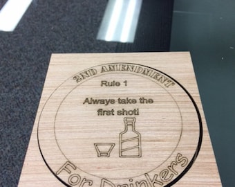 KEN/'S BAR NAME SET OF 6 CORK BACKED COASTERS