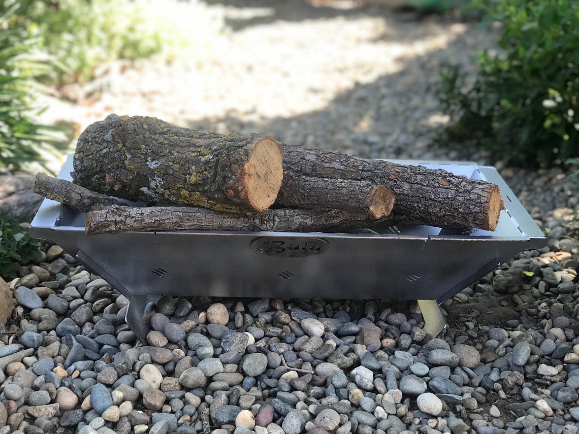 Collapsible fire pit BBQ grill laser cut metal Etsy