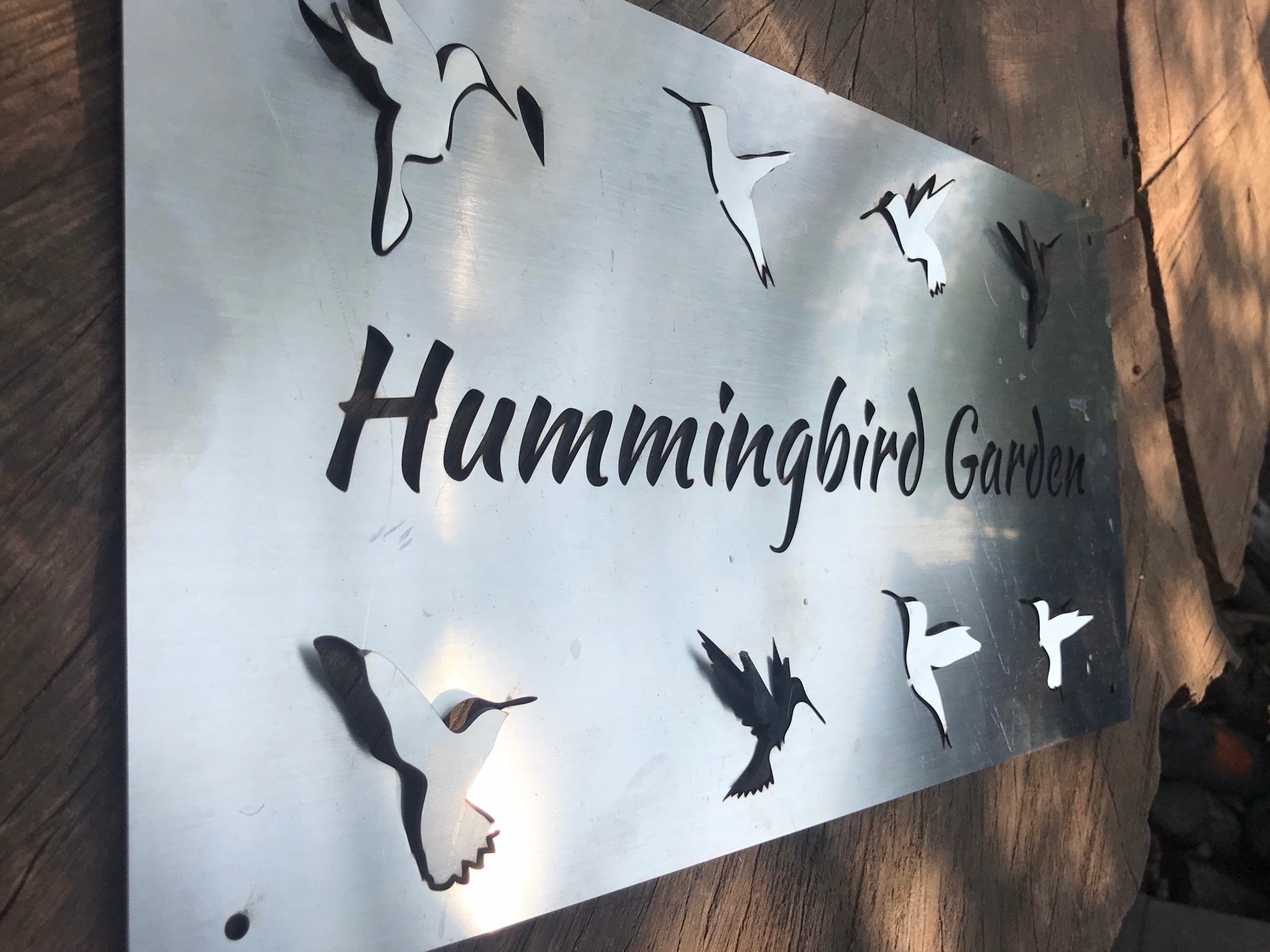 3D Hummingbird Garden Sign Gate Sign Laser Cut Rustic | Etsy