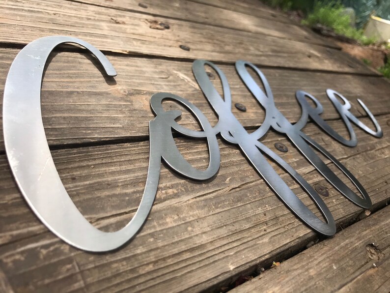 Wall words farmhouse metal stainless steel laser cut Etsy