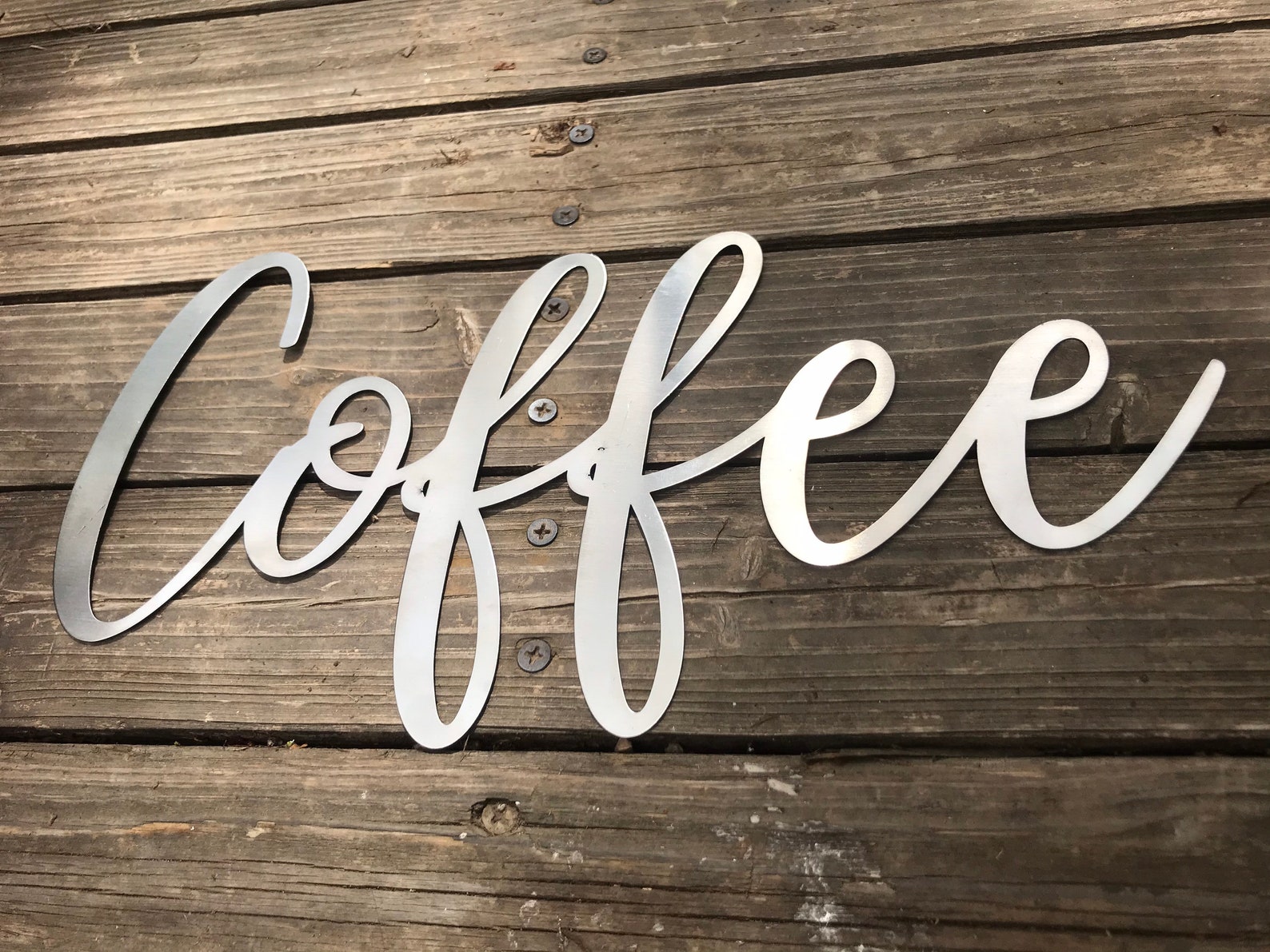 Wall words farmhouse metal stainless steel laser cut Etsy