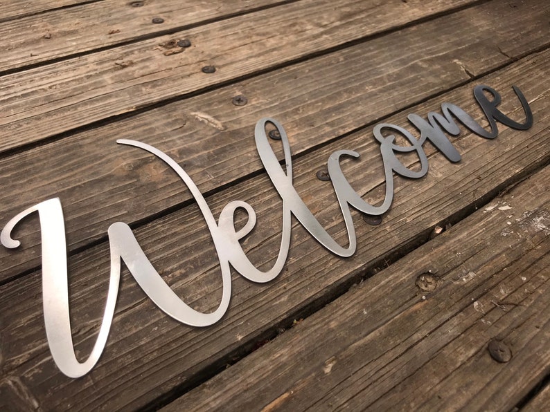 Wall words farmhouse metal stainless steel laser cut Etsy