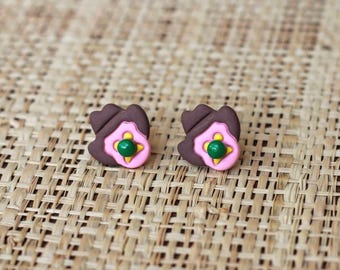 Bubble O Bill inspired polymer clay stud earrings
