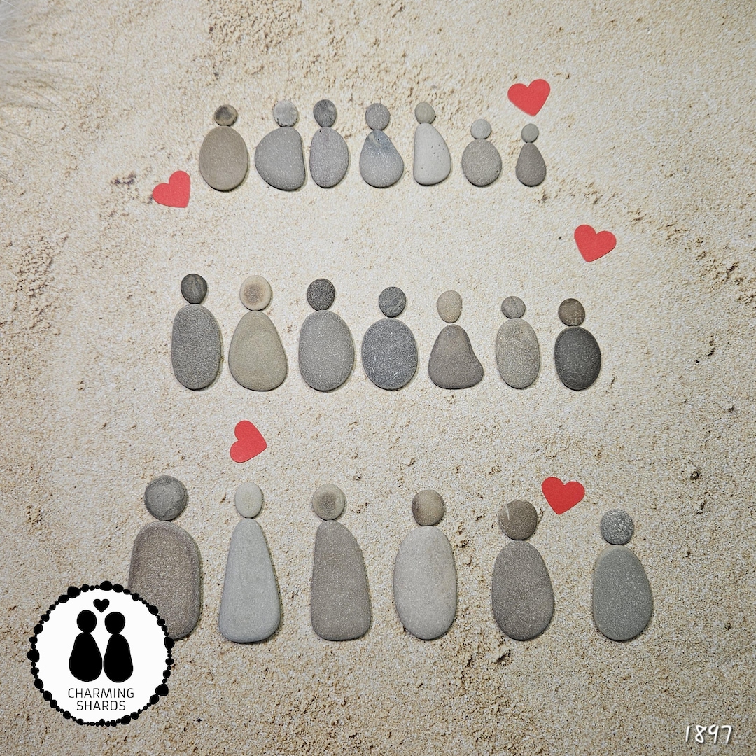 20 Pebble People (20 Oval+20 Round) Smooth Flat Beach Rocks Stones ...