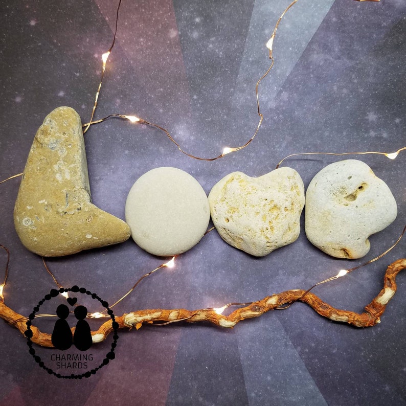 4 Letter Shaped Beach Rocks Spelling the Word LOVE Pebble Art Gift ...