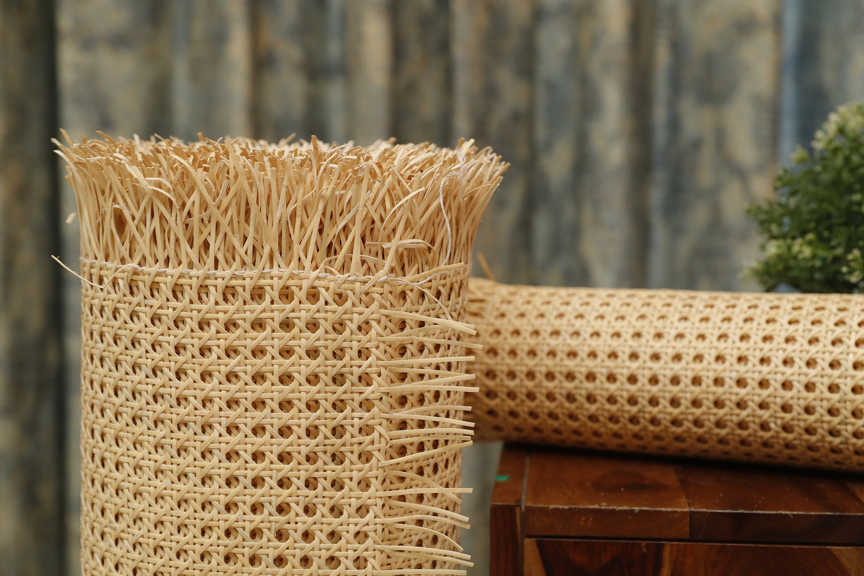 15.5/18''/20/24''/27.5/36'' Width Dark Natural Radio Rattan Cane Mesh/caning  Material for Cane Furniture, DIY Projects Sell by the Foot. 