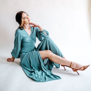 aqua crinkle smocked maxi dress Mint Stripe Smocked Maxi Dress | Women's Clothing