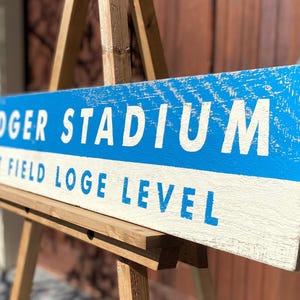 Large Dodger Stadium Wood Sign