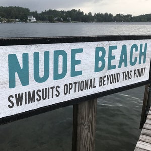 Large Nude Beach Sign - Etsy