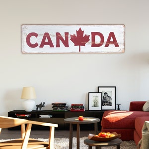 Large Wood Canada Sign