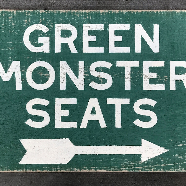 Green Monster Wood Sign, Boston Sign, Boys Room Art, Baseball Décor