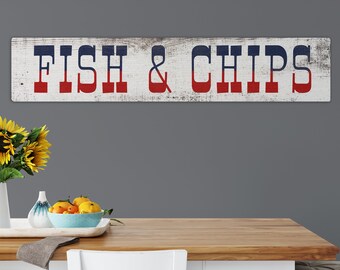 Fish and Chips Cottage Kitchen Sign