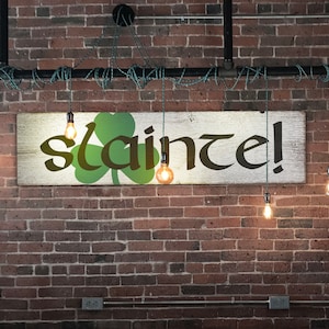 St. Patrick's Day Sign on Barnboard - Rustic Irish Decor - Large Festive Wall Art - Irish Celebration Decor