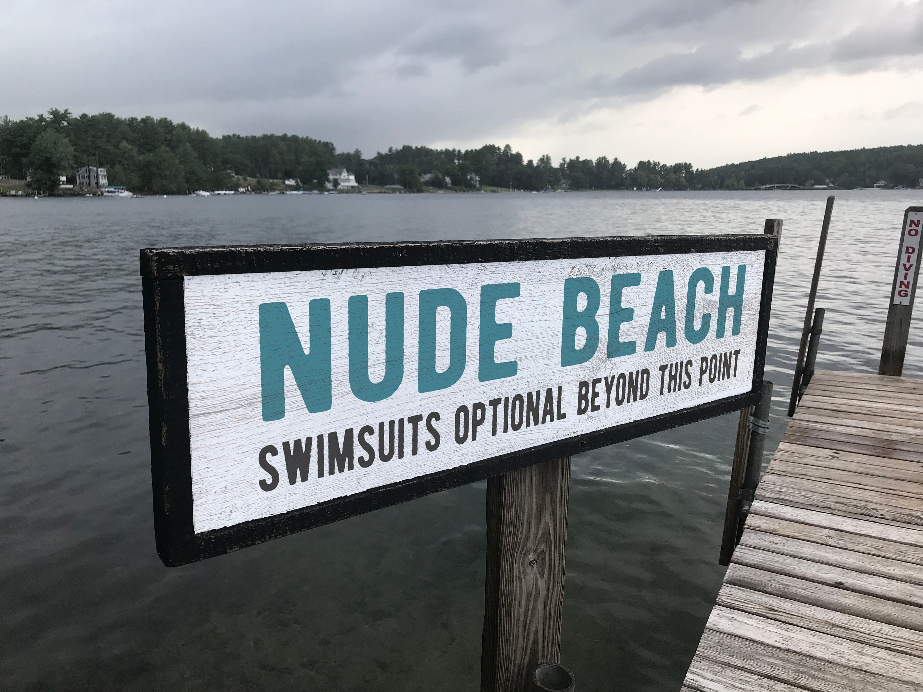 Large Nude Beach Sign pic