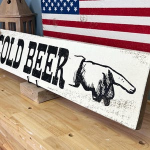 Rustic Beer Sign, Bar Sign, Beverage Sign for Bar, Wedding Gift, Wedding Signage, Pub Sign