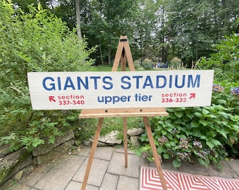 Giants Stadium Vintage Style Wood Sign