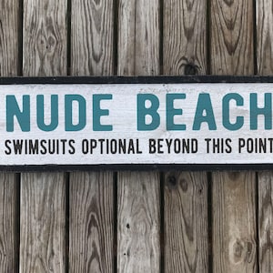 Large Nude Beach Sign - Etsy