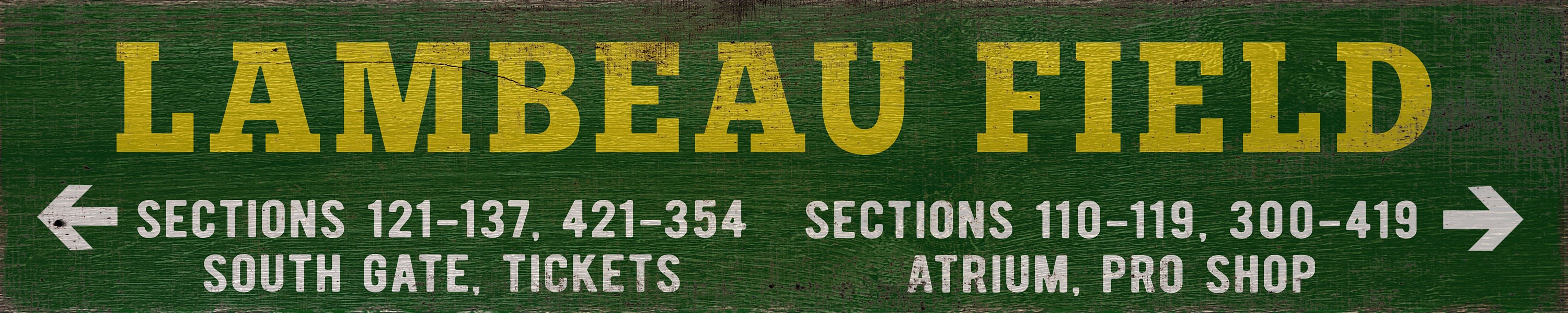 Lambeau Field Wood Sign Etsy