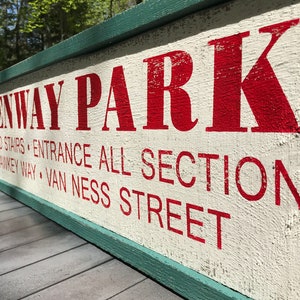 Large Fenway Park Wood Sign