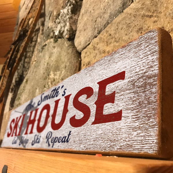 Large Custom Ski House Sign