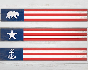 Hand Painted American Flag on Rustic Barn Board, Solid Wood, Custom Flag, Farmhouse Décor