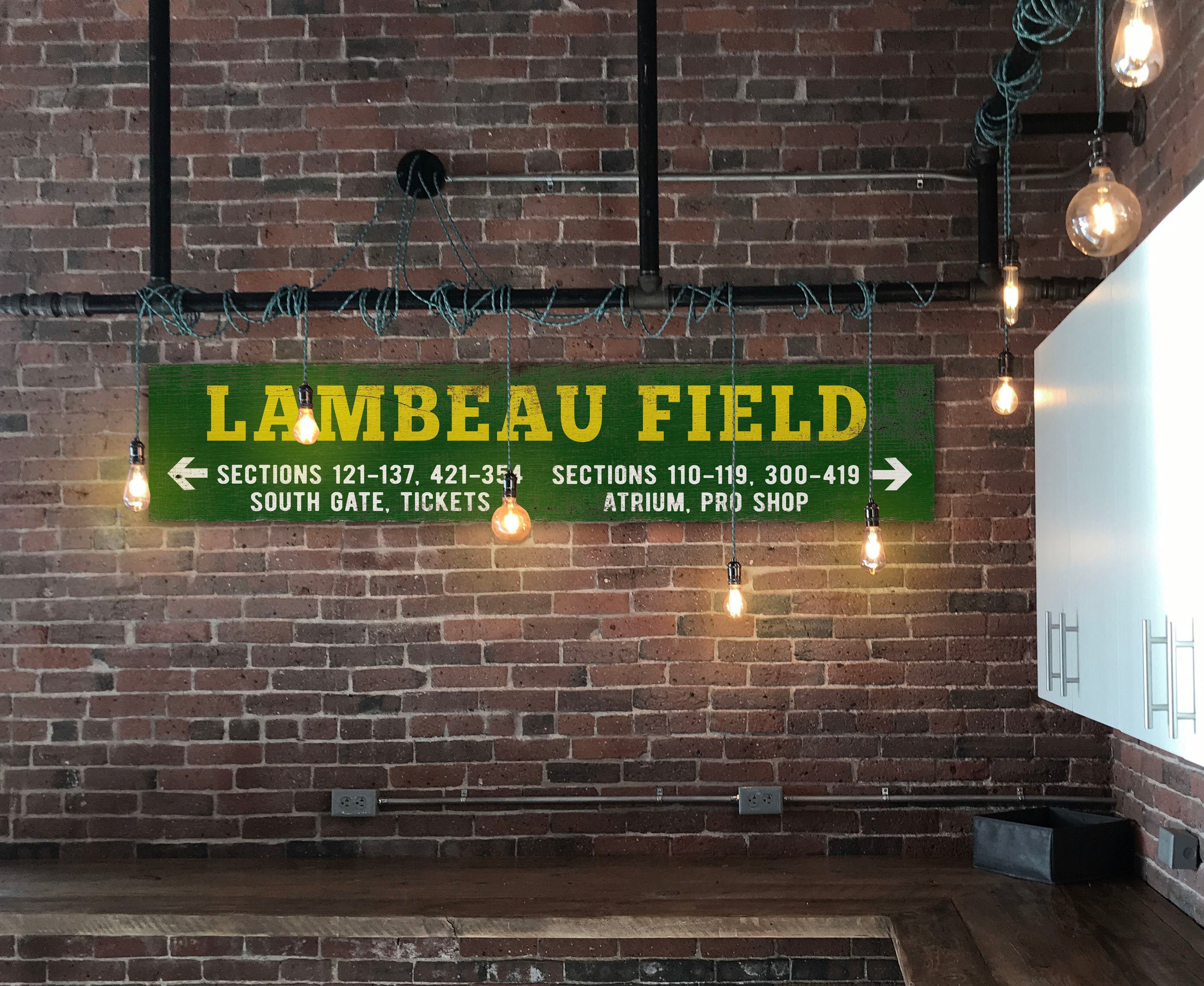 Lambeau Field Wood Sign Etsy