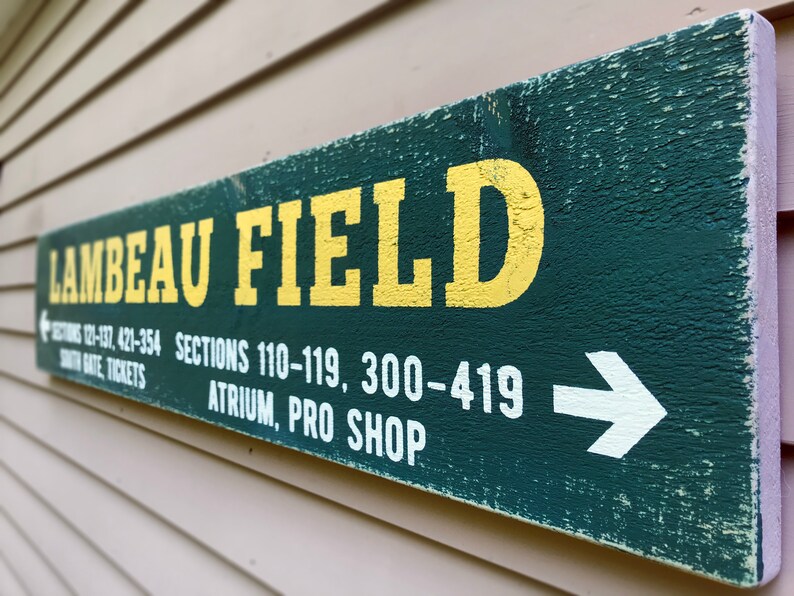 Lambeau Field Wood Sign Etsy