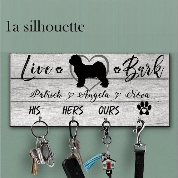 Lakeland Terrier 'Love You Dad' Wrought Iron Key Holder Hooks Christma DAD-73KH 