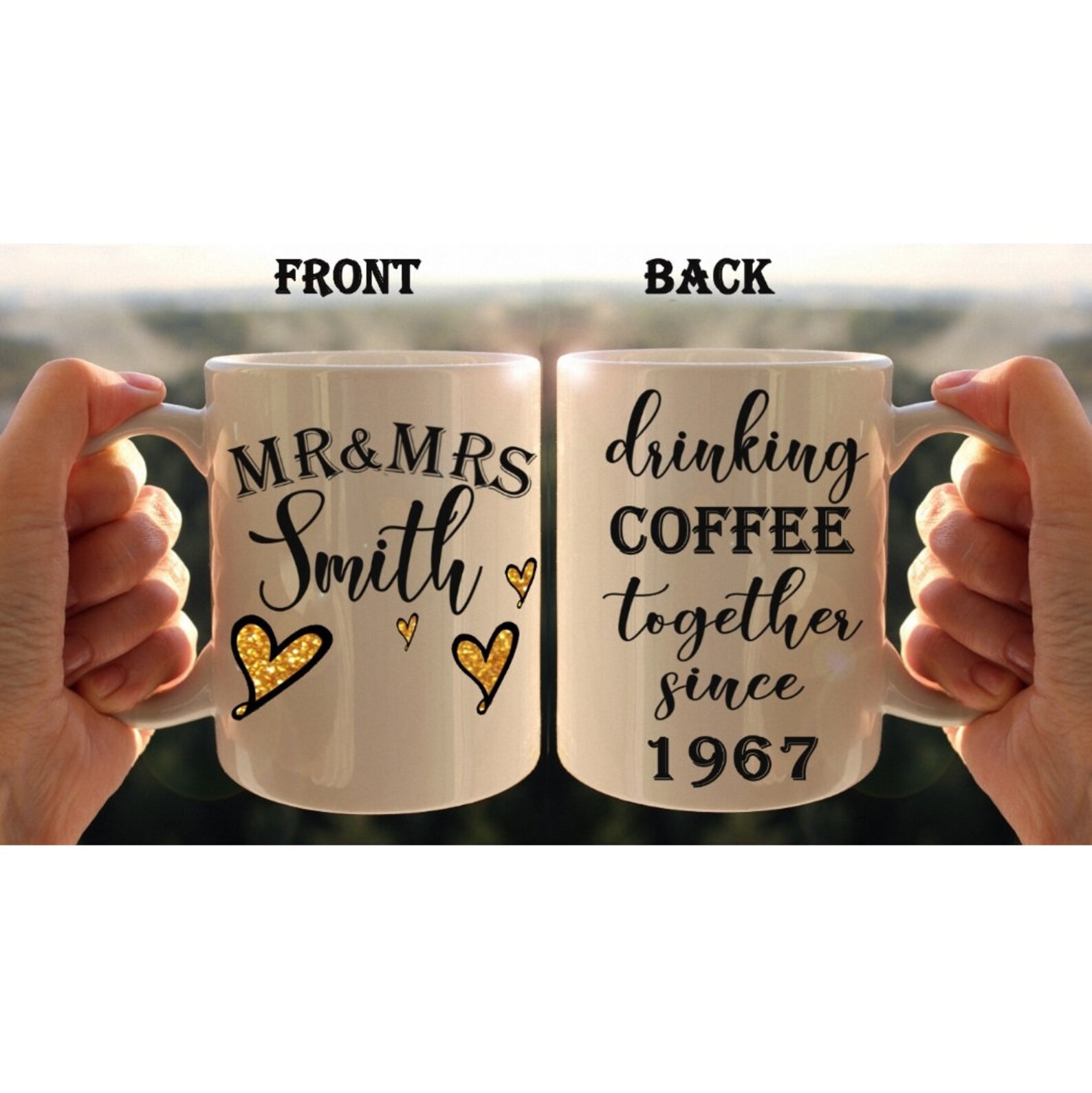 50th Anniversary mug Custom anniversary Mug Personalized Etsy