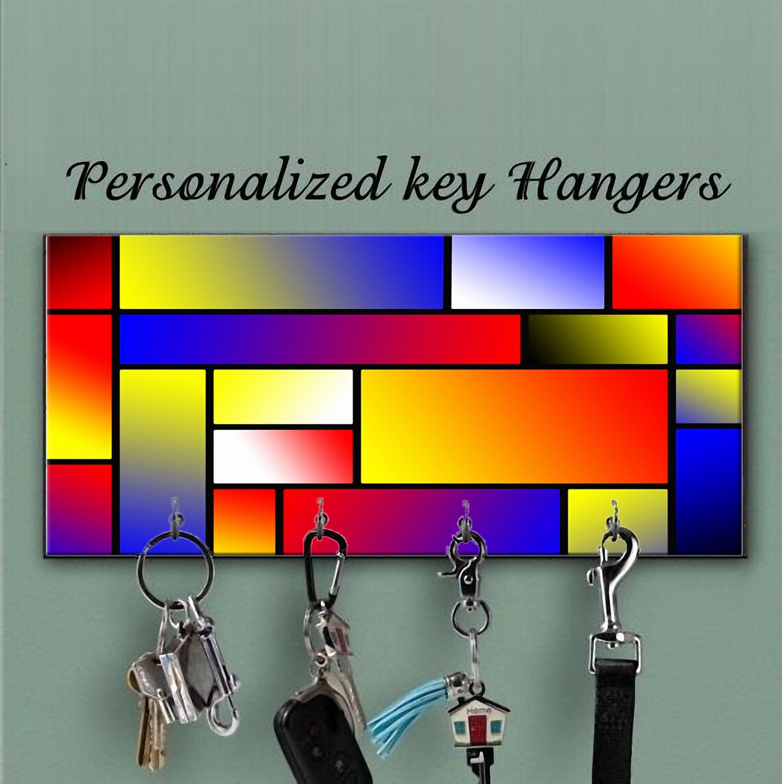 Abstract Key Ring Holder for Wall Modern Key Holder for Wall Etsy