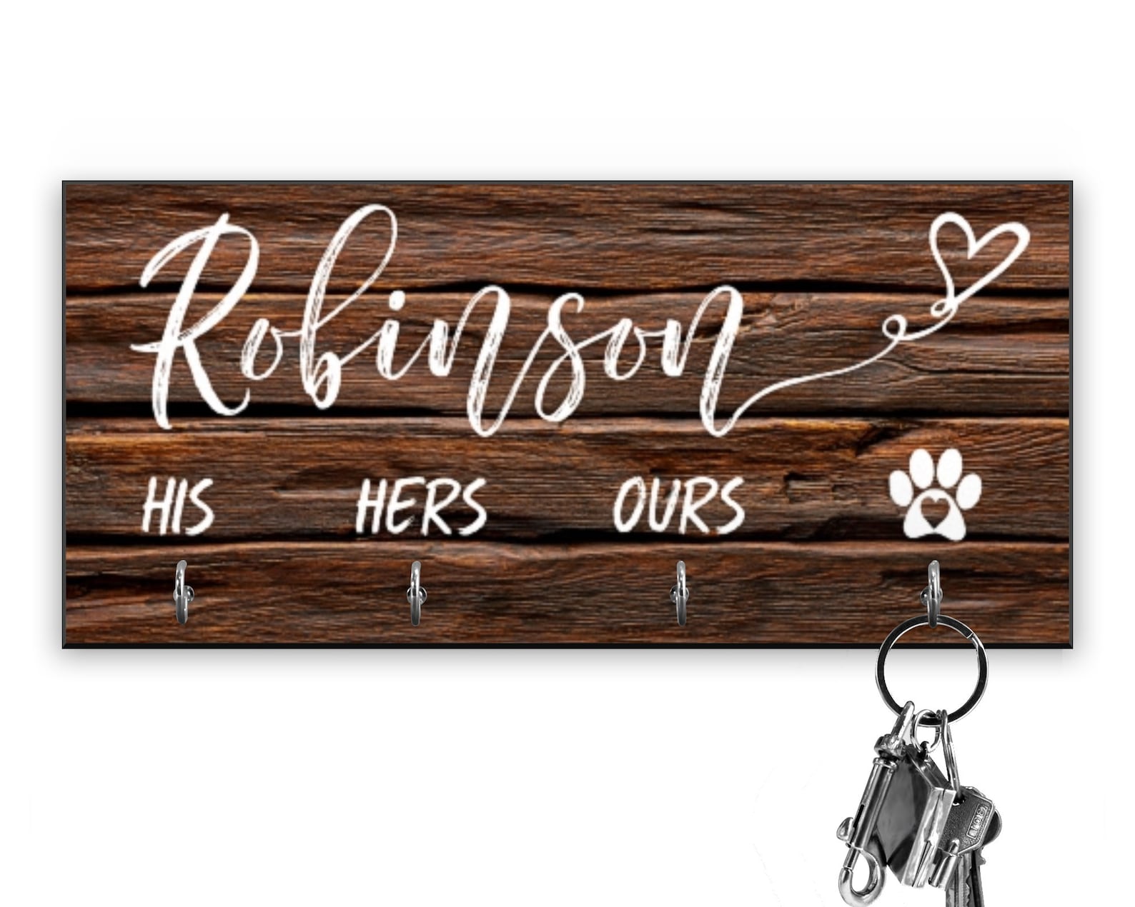 Personalized Key Ring Holder Custom Key Holder For Wall Etsy