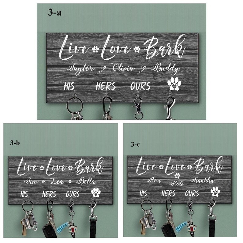 Personalized Key Holder Dog Leash Wall Hanger Top Quality Etsy