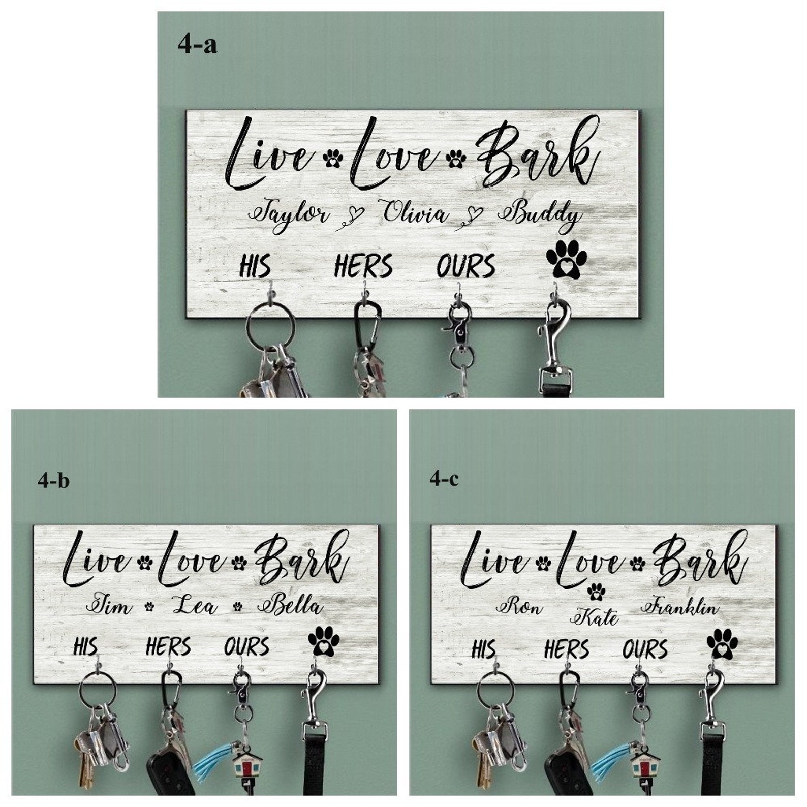 Personalized Key Holder Dog Leash Wall Hanger Top Quality Etsy