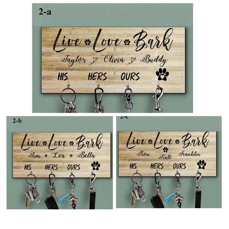 Personalized Key Holder Dog Leash Wall Hanger Top Quality Etsy