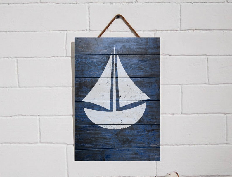 Nautical Ship Wood Sign Sailing Art Rustic Nautical Nursery Etsy