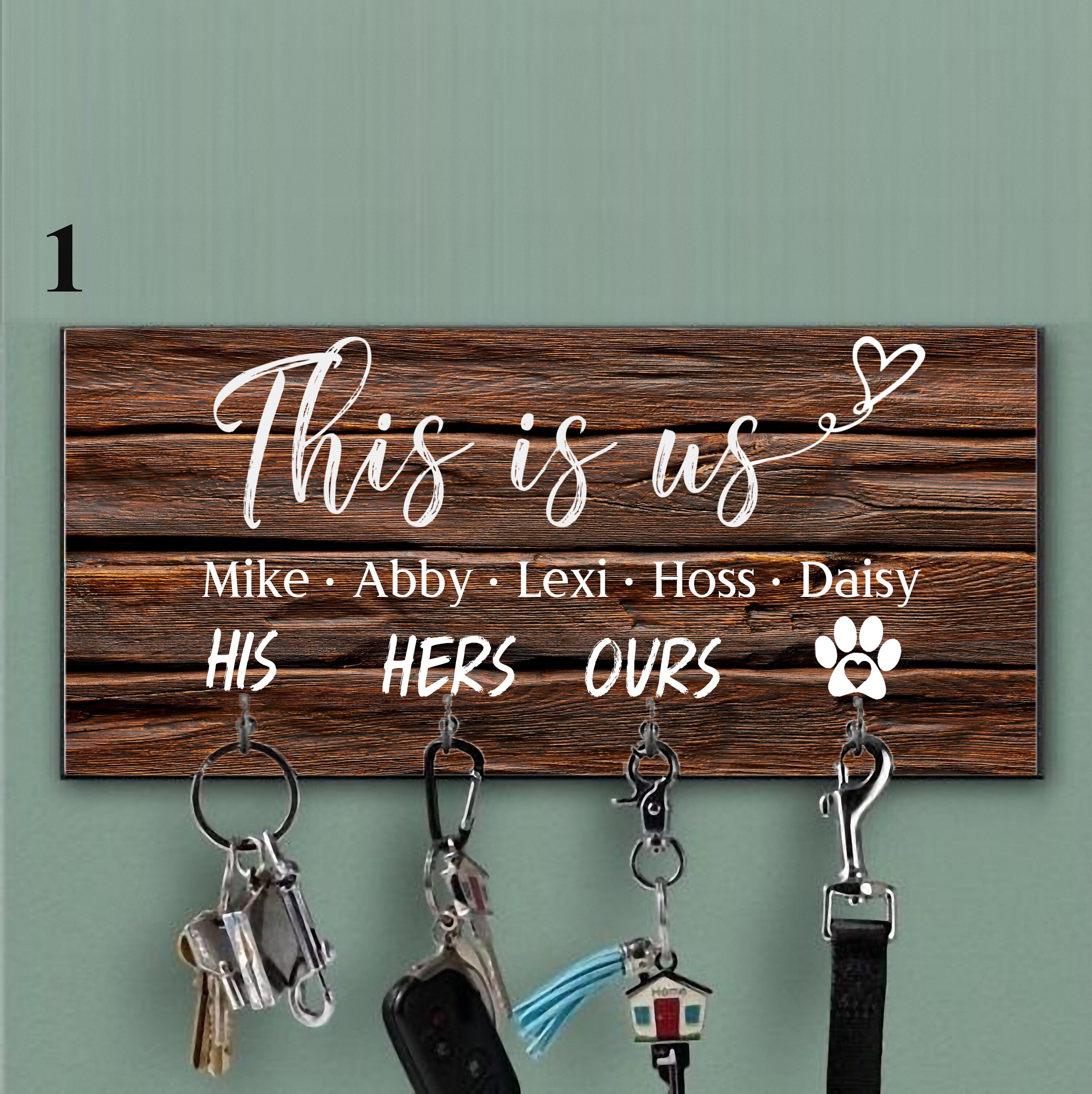 Personalized Lovers Key Holder Custom Wood Key Holder for Etsy UK