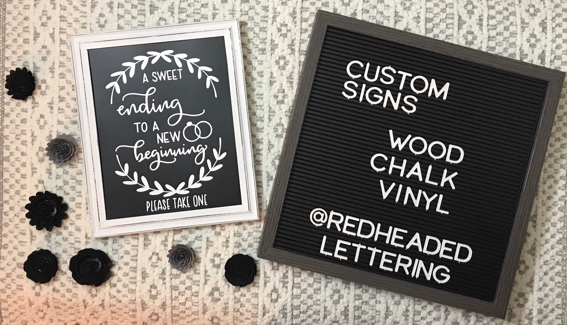 Custom freestanding chalkboard sign Etsy