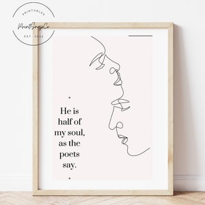 Songs of Achilles Poet Quote Line Art - High Quality Digital Print - PDF A4